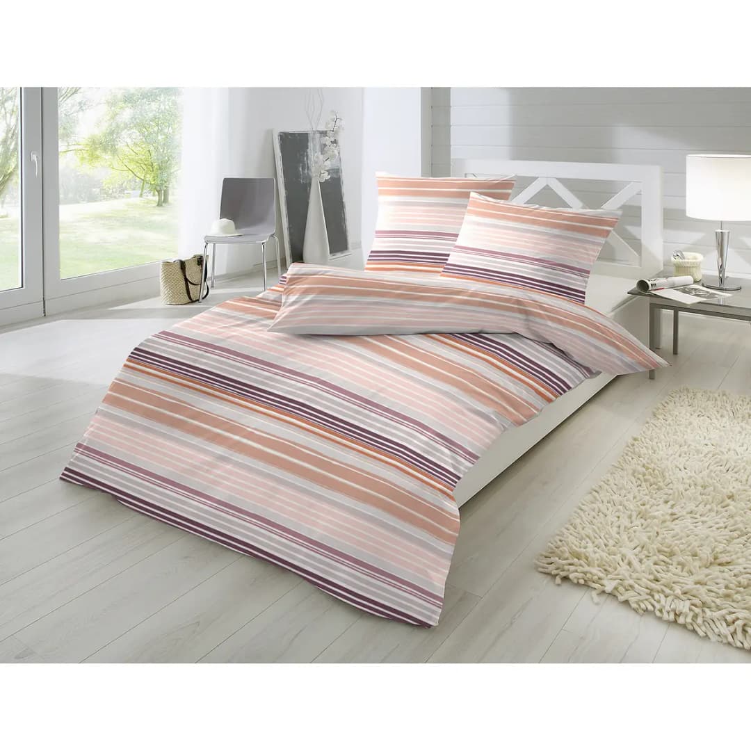 Bio-Renforce-Bettwäsche Wavy Stripe | Mehrfarbig