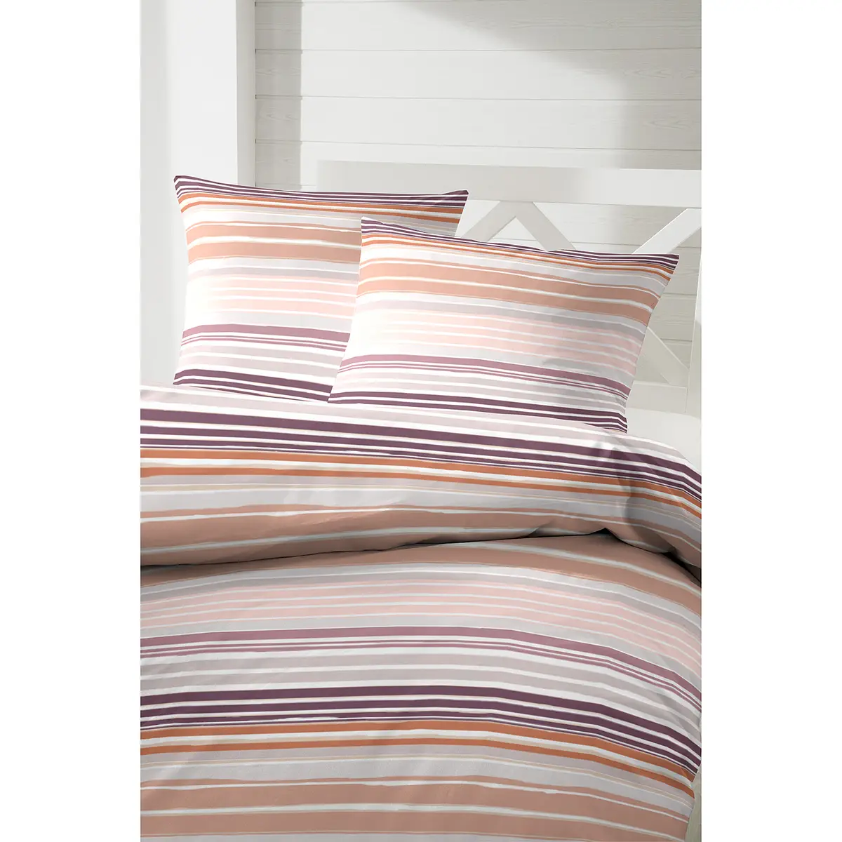 Bio-Renforce-Bettwäsche Wavy Stripe | Mehrfarbig