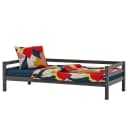 Einzelbett I 90 x 200cm Grau/Schwarz | Grau
