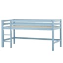Halbhochbett I 90 x 200cm Blau/Hellblau mit Leiter | Blau