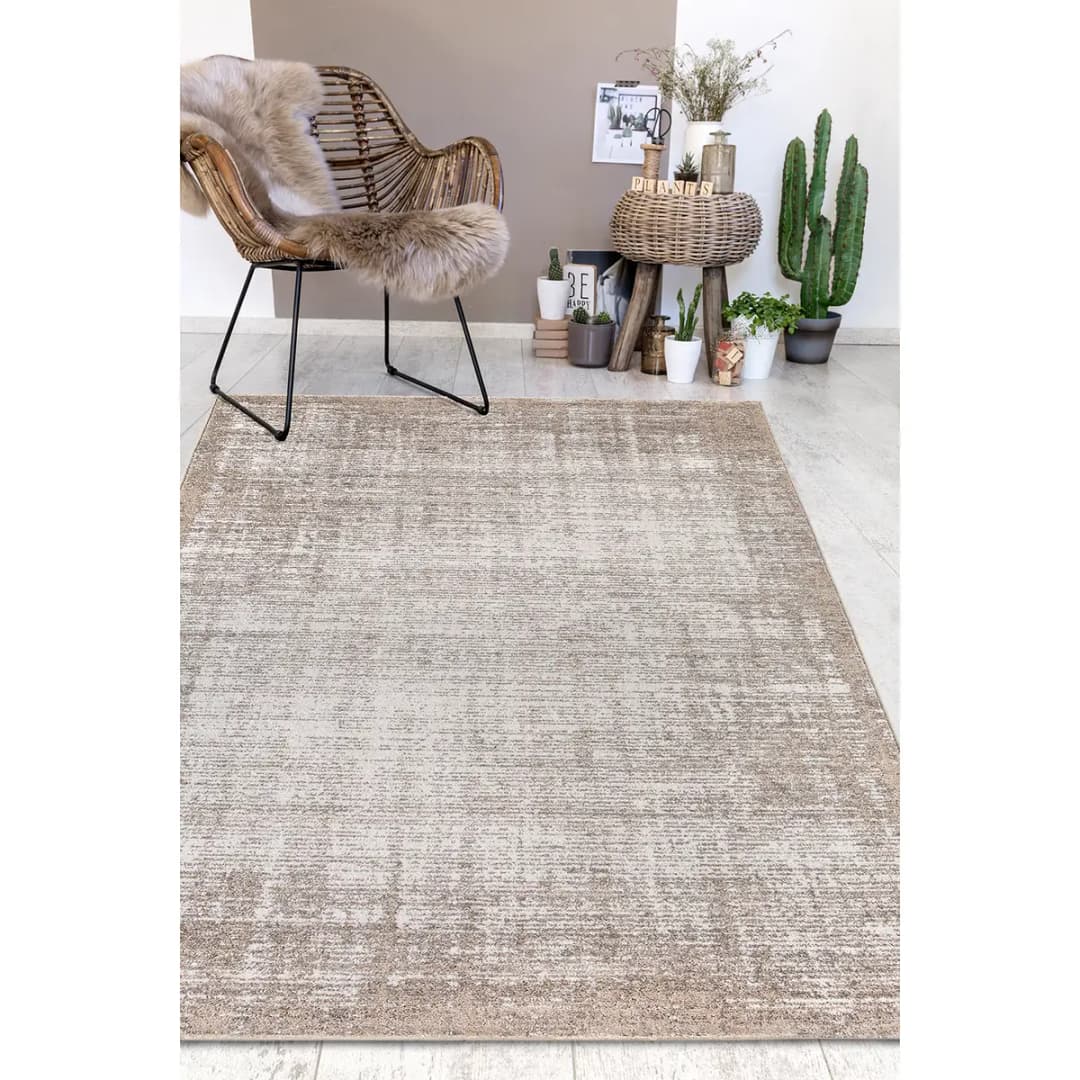 Teppich Campos Beige/Beige 200 x 1 x 290cm Webstoff | Beige