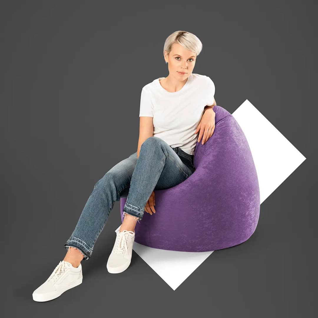 Sitzsack Ø 70cm Violett | Mehrfarbig