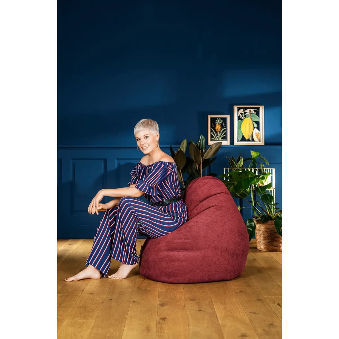 Beanbag Alfa XXL Ø 80cm Rot/Weinrot | Rot