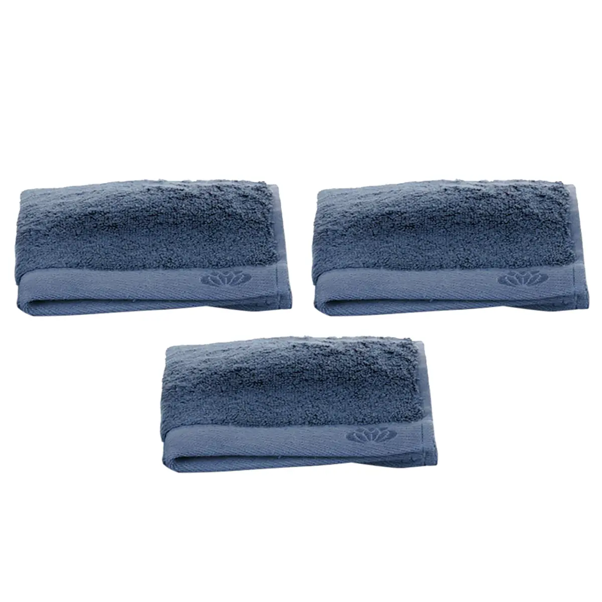 Gästehandtuch Botanic Deluxe 3er-Set | Blau