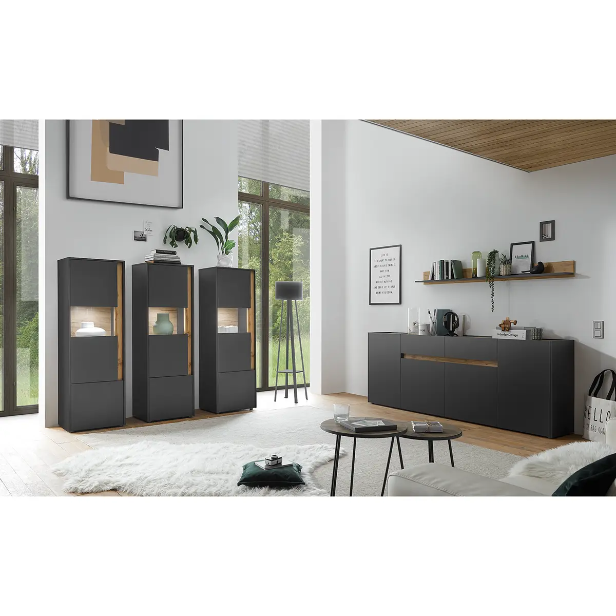 Highboard | Grau