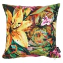 Kissenhülle Velour Yellow Lily | Mehrfarbig