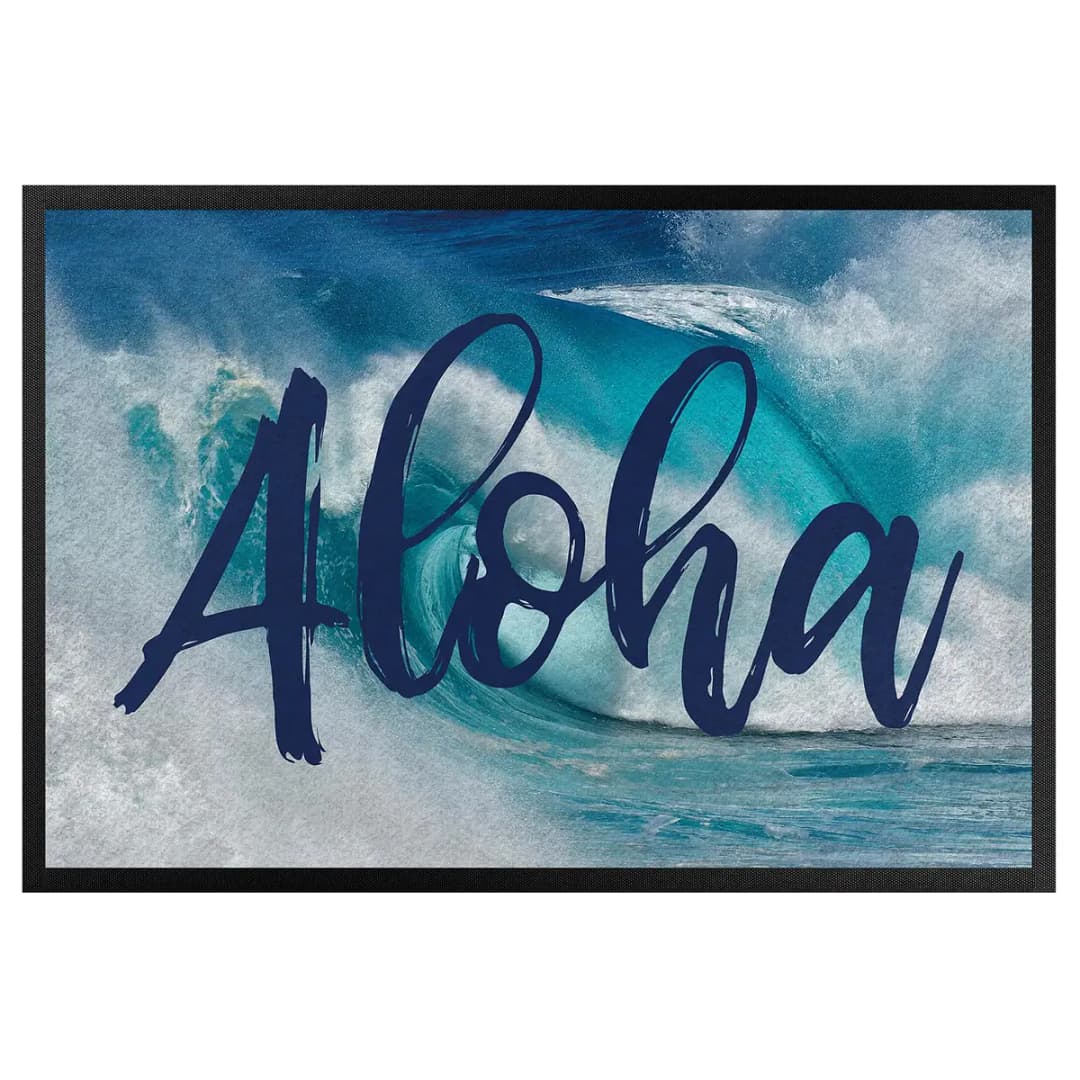 Fußmatte Aloha | Blau