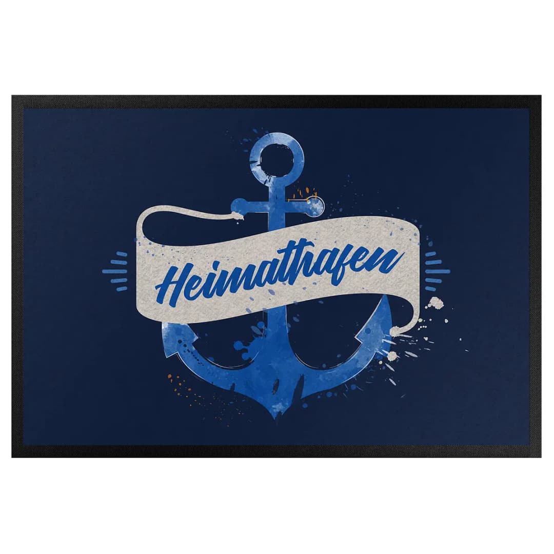 Fußmatte Heimathafen | Blau
