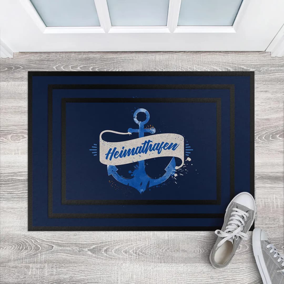 Fußmatte Heimathafen | Blau