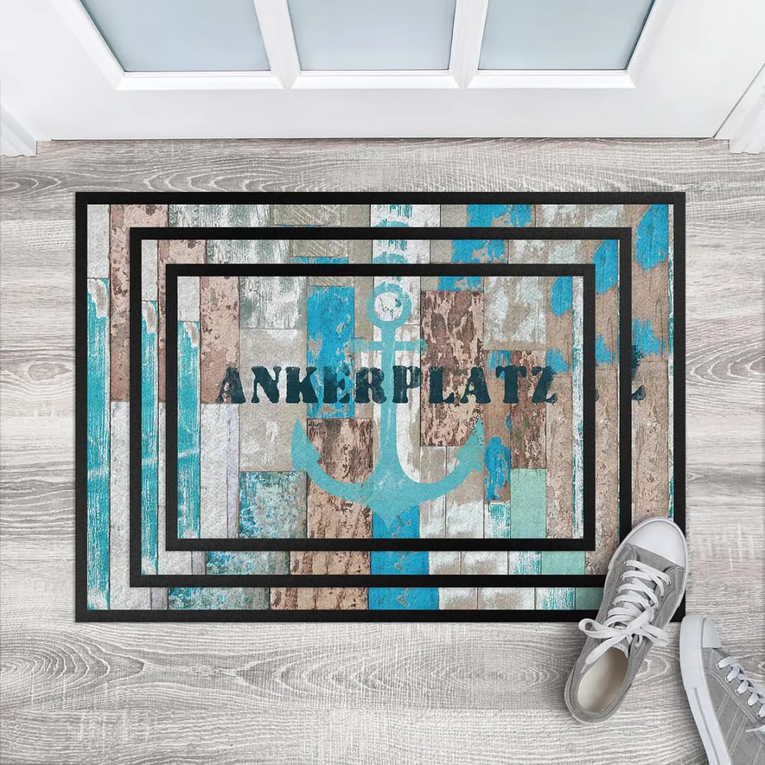 Fußmatte Ankerplatz | Blau