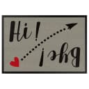 Fußmatte Hi Bye | Grau
