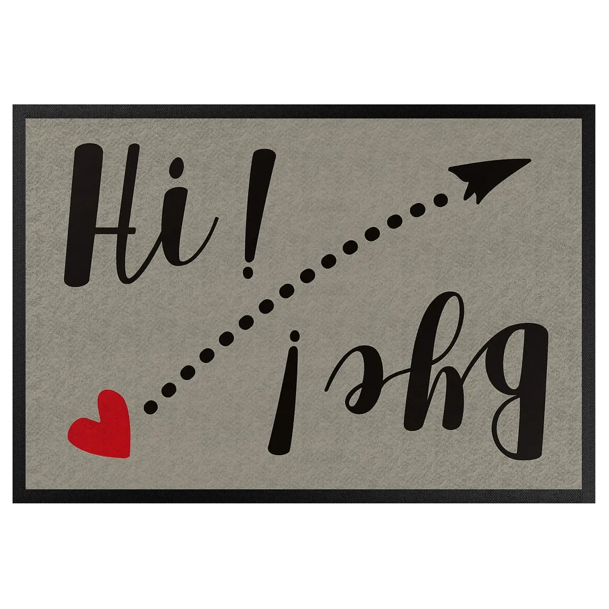 Fußmatte Hi Bye | Grau