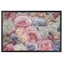 Fußmatte Pastell Paper Art Rosen | Mehrfarbig