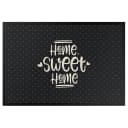 Fußmatte Home Sweet Home Polkadots | Grau