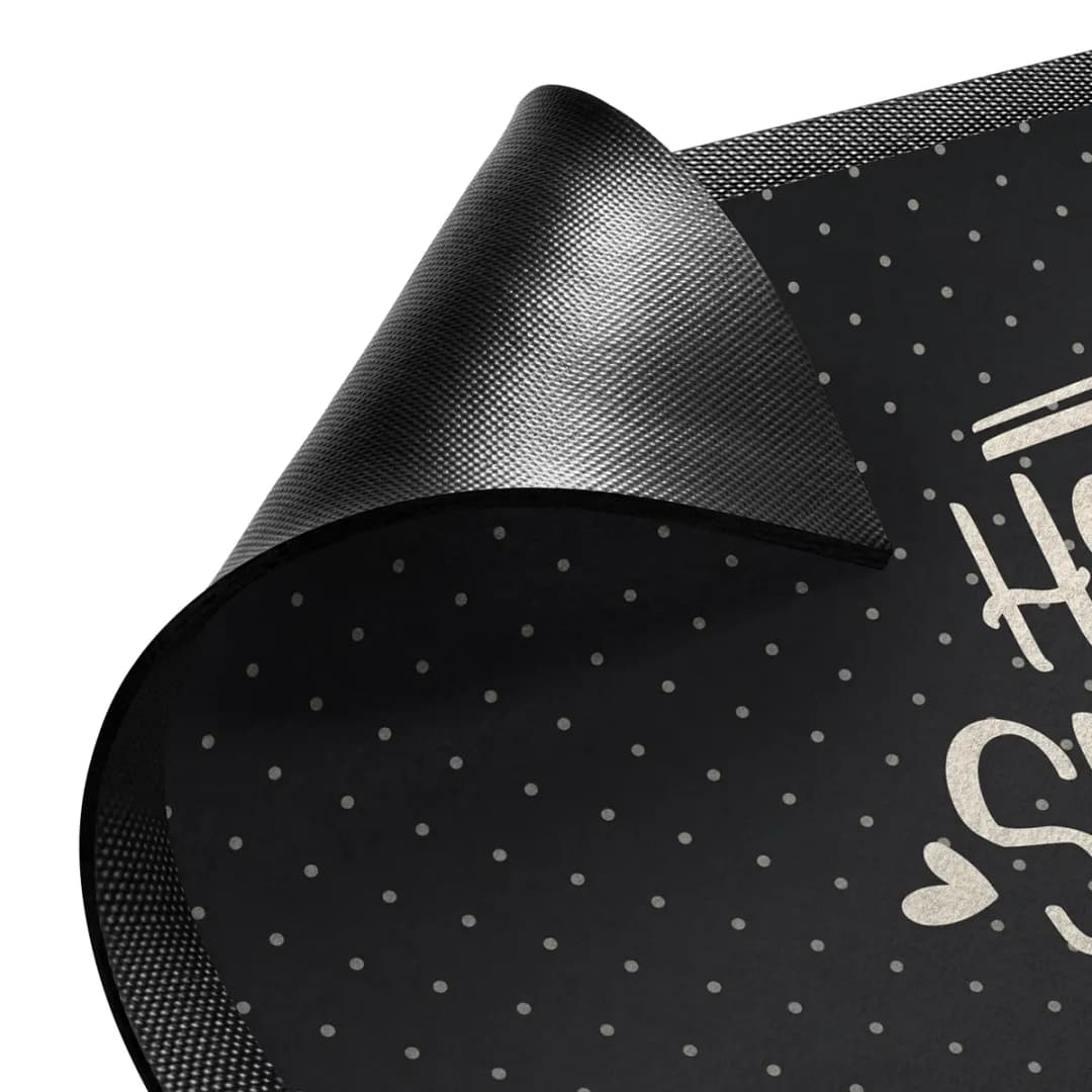 Fußmatte Home Sweet Home Polkadots | Grau