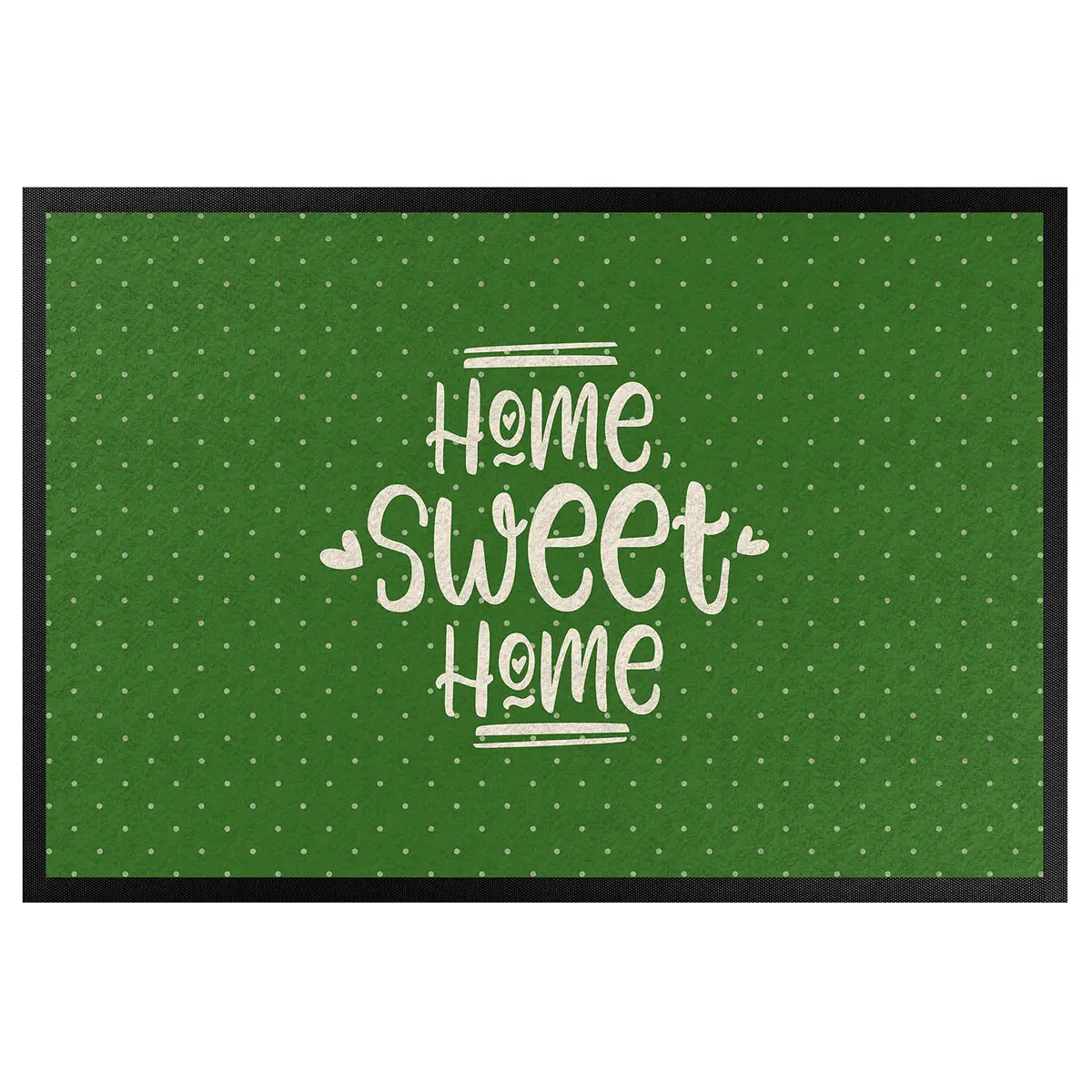 Fußmatte Home Sweet Home Polkadots | Grün