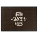 Fußmatte Home Sweet Home Polkadots | Braun