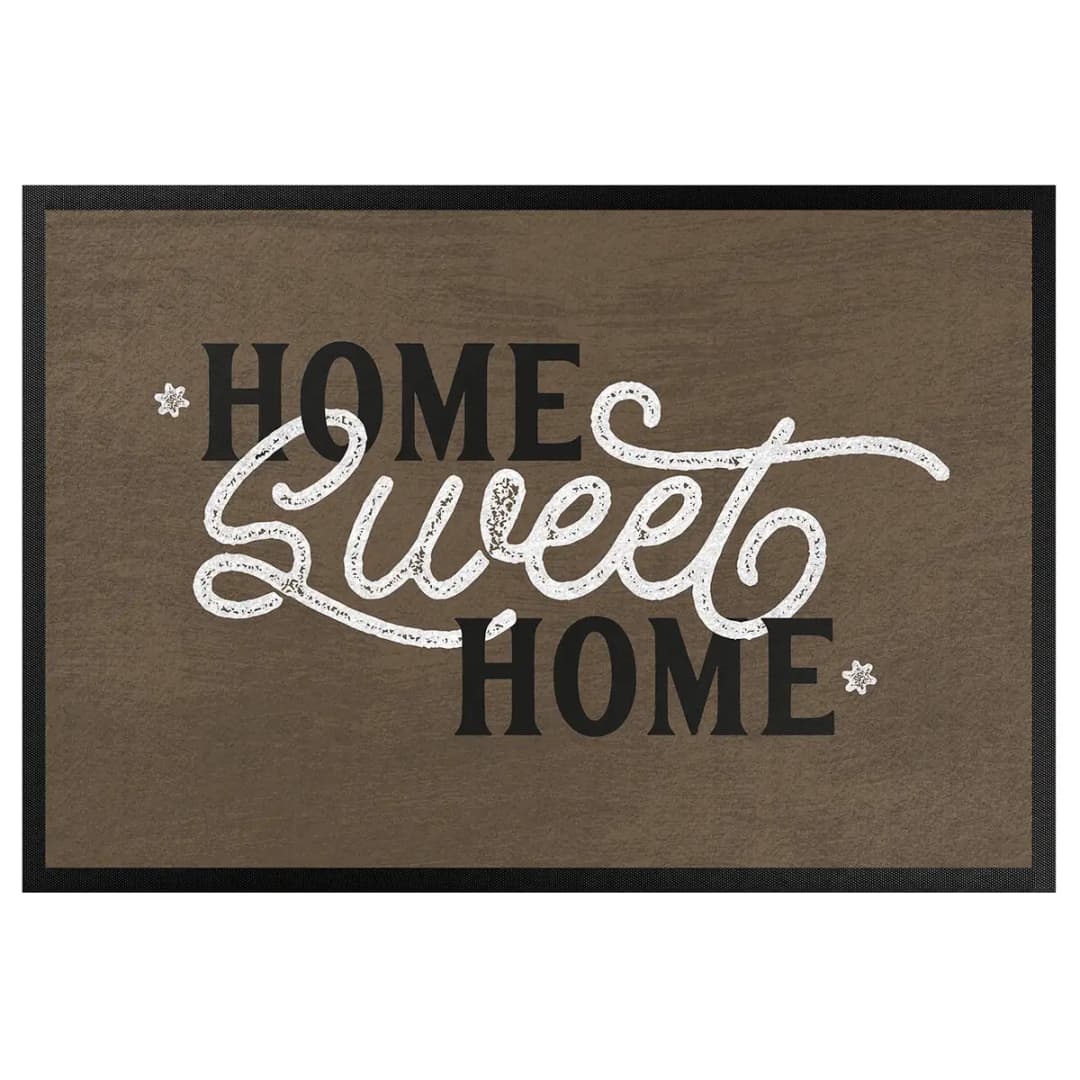 Fußmatte Home Sweet Home Shabby | Braun