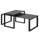 Couchtisch III 2er-Set | Schwarz