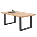 Esstisch Maimon 160cm Baumkante Beige U-Form | Holztöne