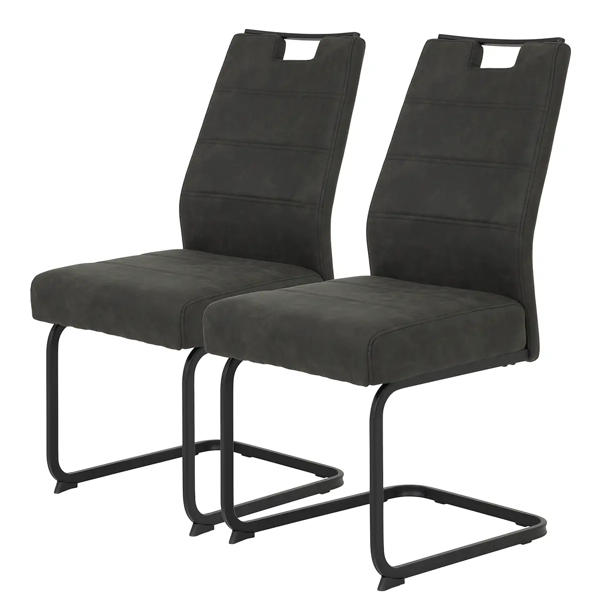 Freischwinger Vihti Stuhl | Grau