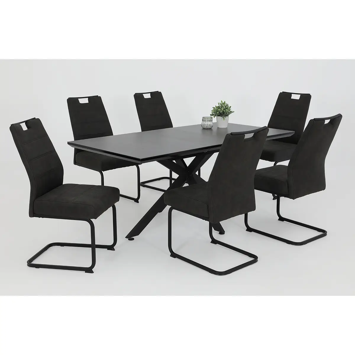 Freischwinger Vihti Stuhl | Grau