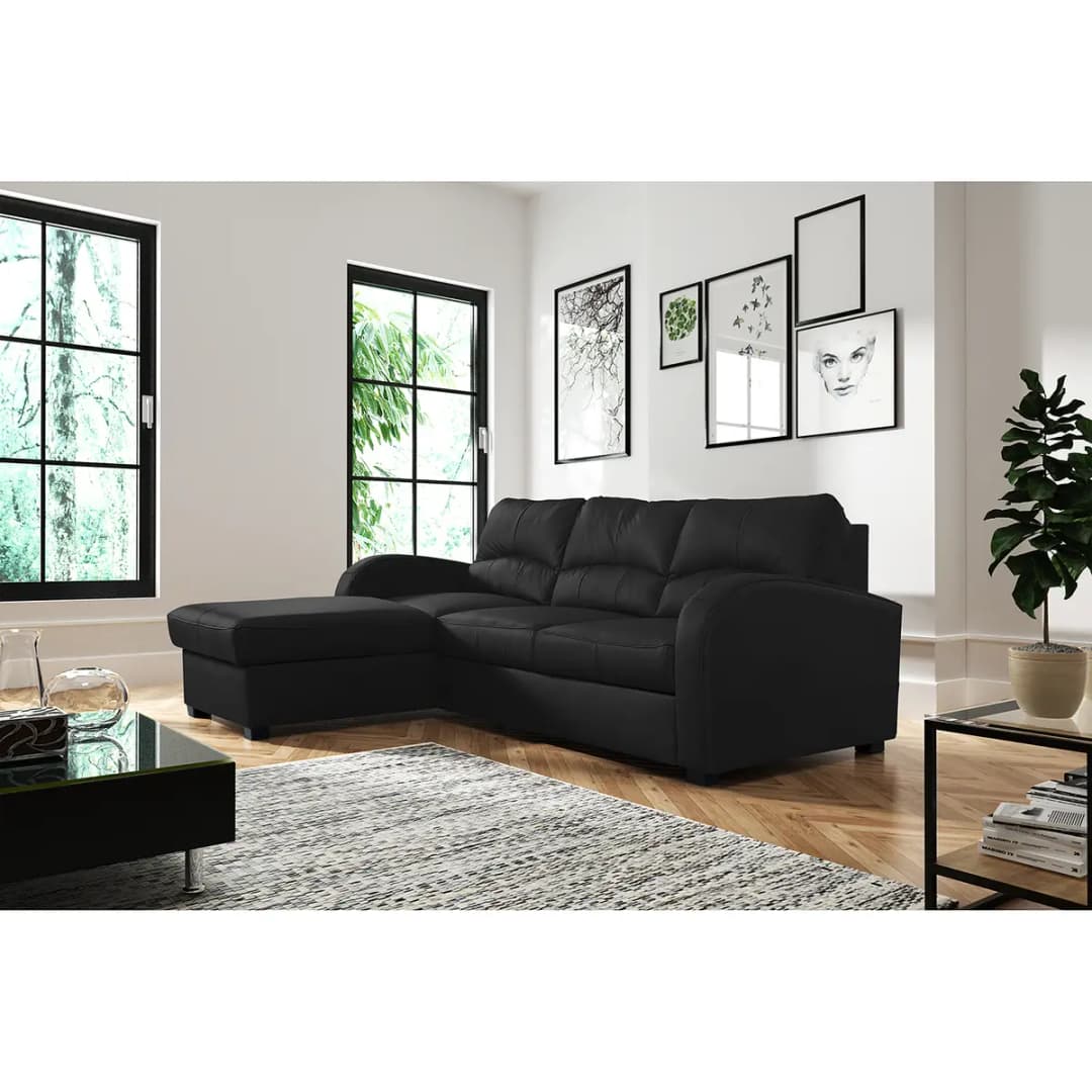 Ecksofa Nilsia | Schwarz
