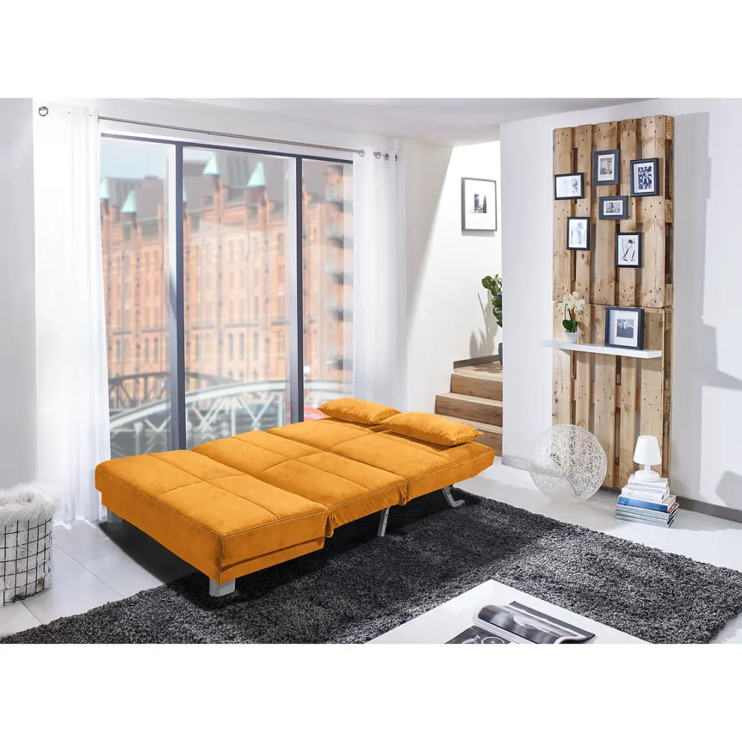 Schlafsofa Rakir Orange Microfaser Enza 120cm Skandi | Orange