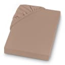 Feinbiber Spannbettlaken Gots 160 x 200cm Beige/Taupe | Beige