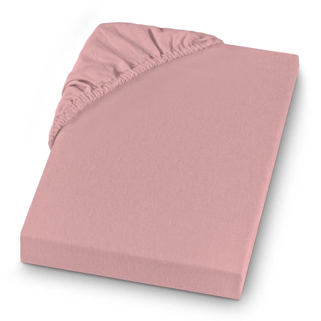 Feinbiber Spannbettlaken | Rosa