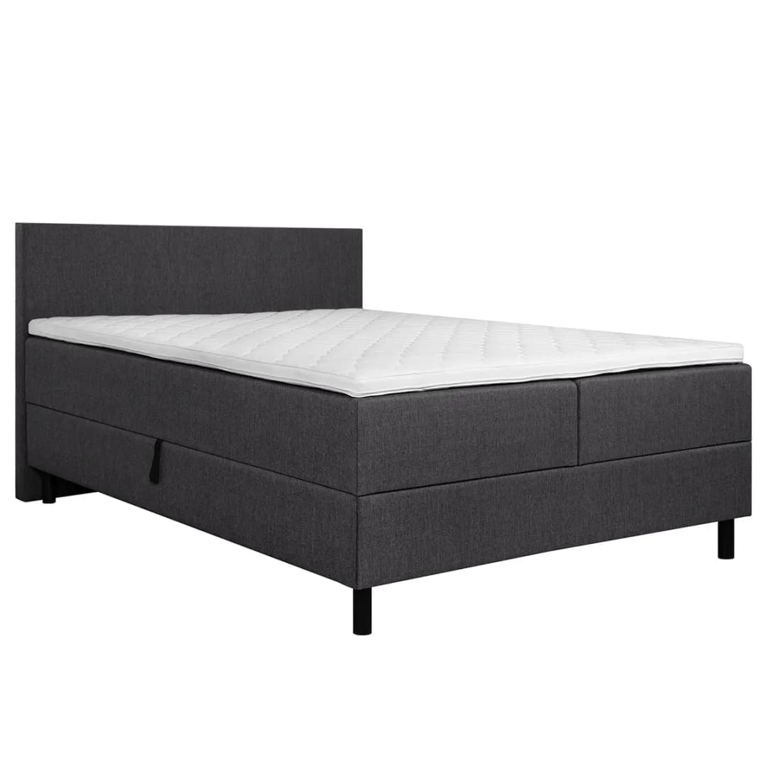 Boxbett Nanau mit Stauraum 160 x 200cm | Grau