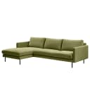 Ecksofa mit Longchair Licia | Grün