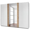 Schwebetürenschrank 313 x 236cm Braun/Weiß/Eiche Artisan Dekor/Weiß