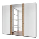 Schwebetürenschrank 270 x 210cm Braun/Weiß/Eiche Artisan Dekor/Weiß