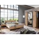 Schlafzimmer-Set I 4-teilig 180 x 200cm Braun/Grau/Eiche