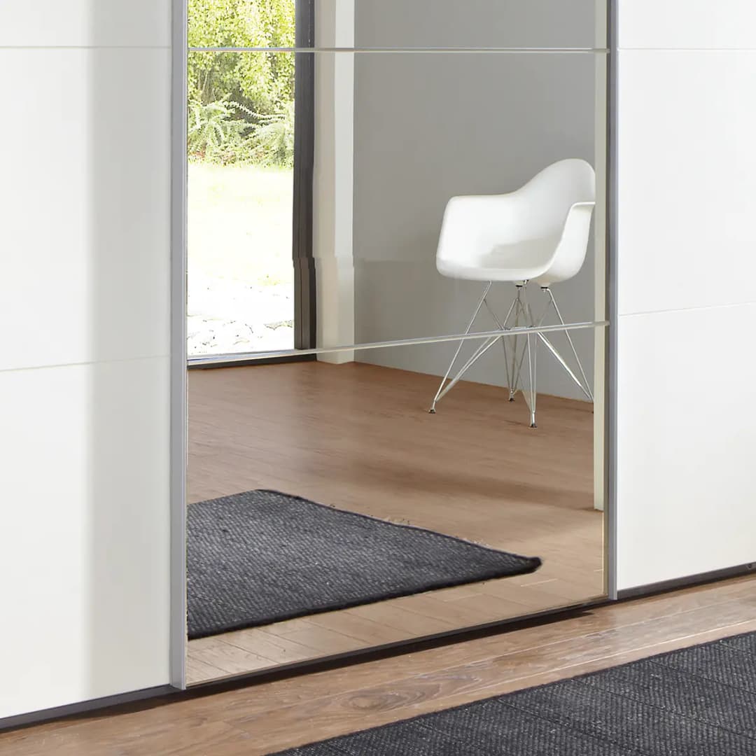 Schwebetürenschrank 270cm Weiß/Weiß | Weiß