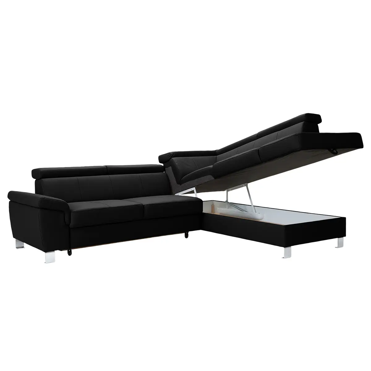 Ecksofa Busene | Schwarz