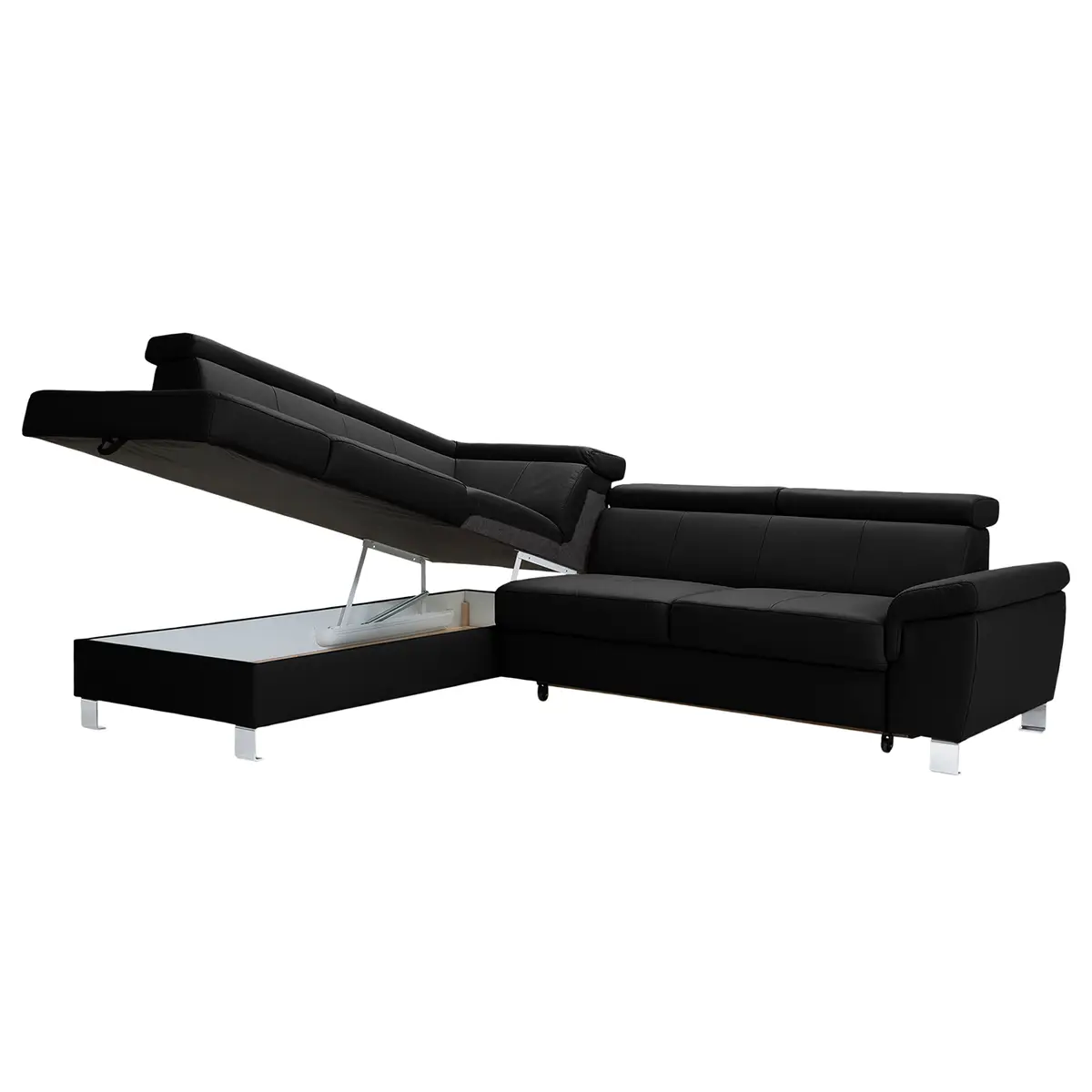 Ecksofa Busene | Schwarz