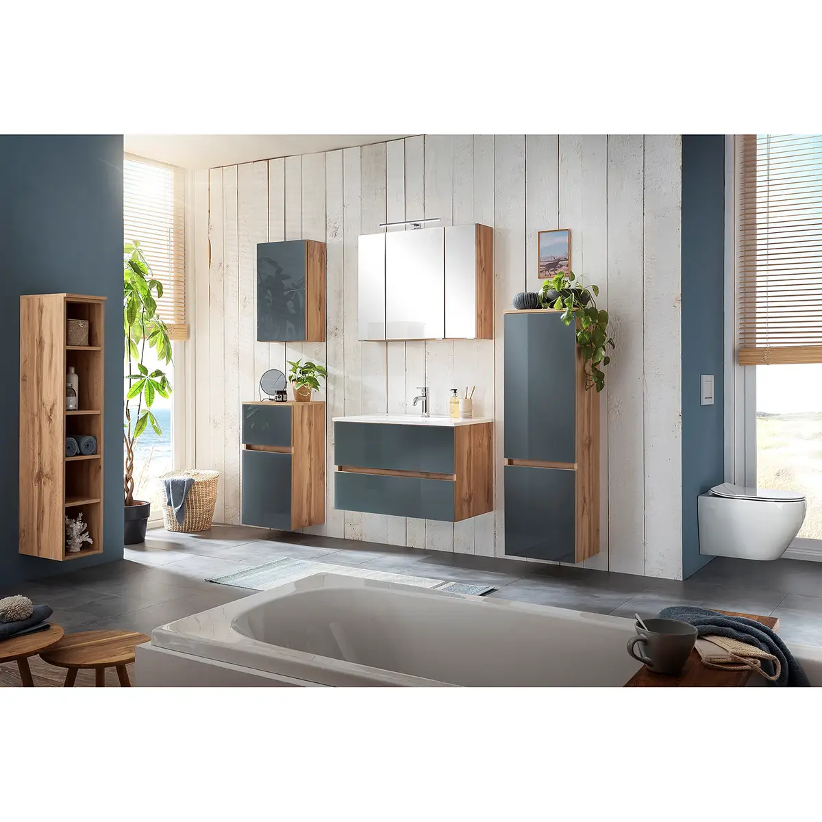 Badezimmerset Tira IV | Grau