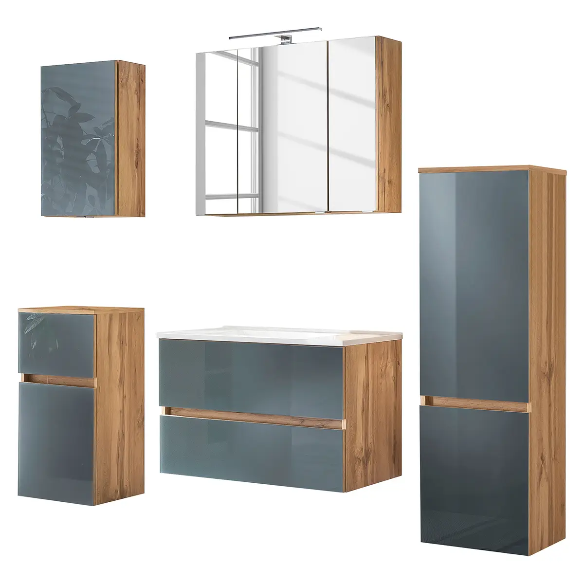 Badezimmerset Tira IV | Grau
