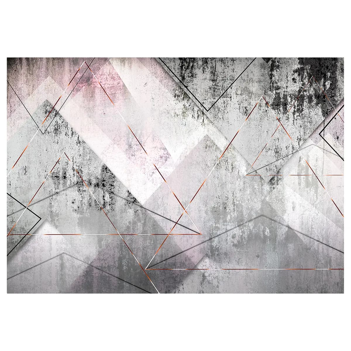 Vlies Fototapete Triangular Perspective | Grau