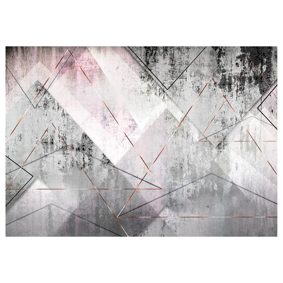 Vlies Fototapete Triangular Perspective | Grau