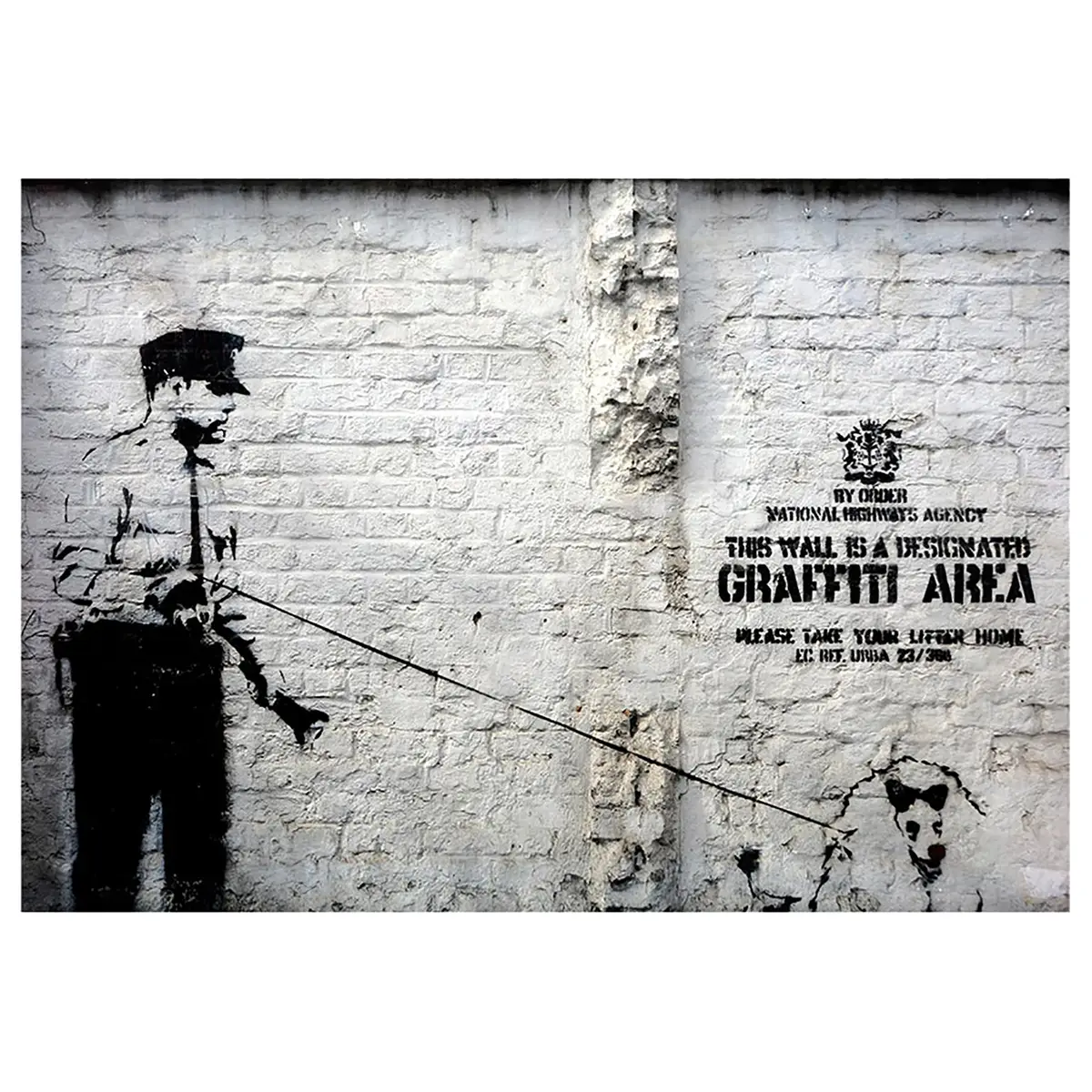 Vlies Fototapete Graffiti Area (Bansky) | Mehrfarbig