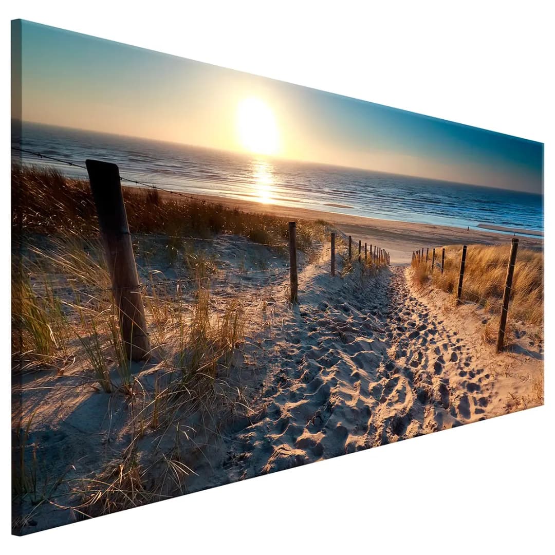 Wandbild Sunset Path | Beige