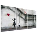 Wandbild Hoffnung gibt es immer Bansky | Grau