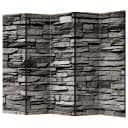 Paravent Stony Facade Fleece Grau | Grau