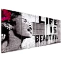 Wandbild Life is Beautiful Banksy | Schwarz