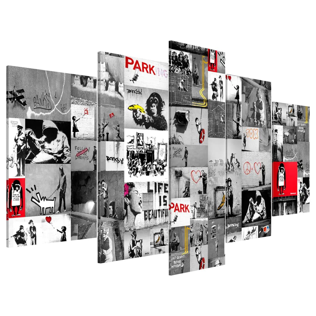 Wandbild Street Art Banksy | Schwarz
