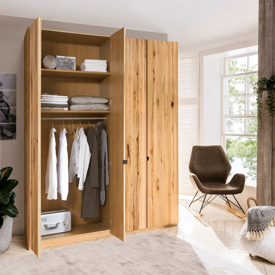 Drehtürenschrank LIVORNO 200x236cm Braun Kernbuche | Braun
