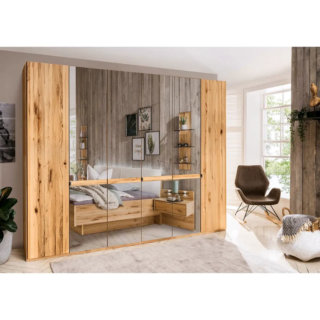 Drehtürenschrank IV 236cm Braun 4 Spiegeltüren | Braun